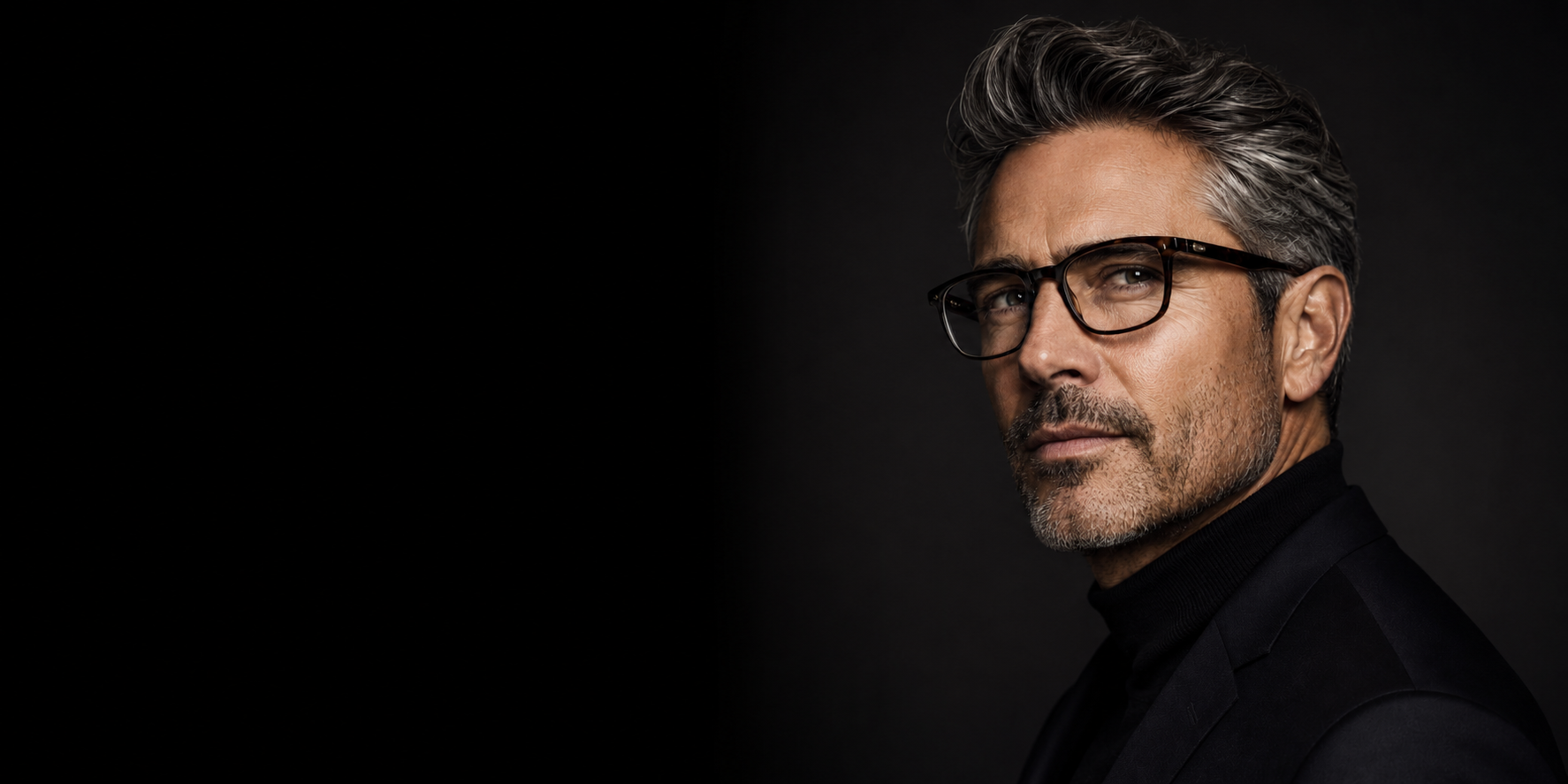 Man wearing STEINER varifocal glasses