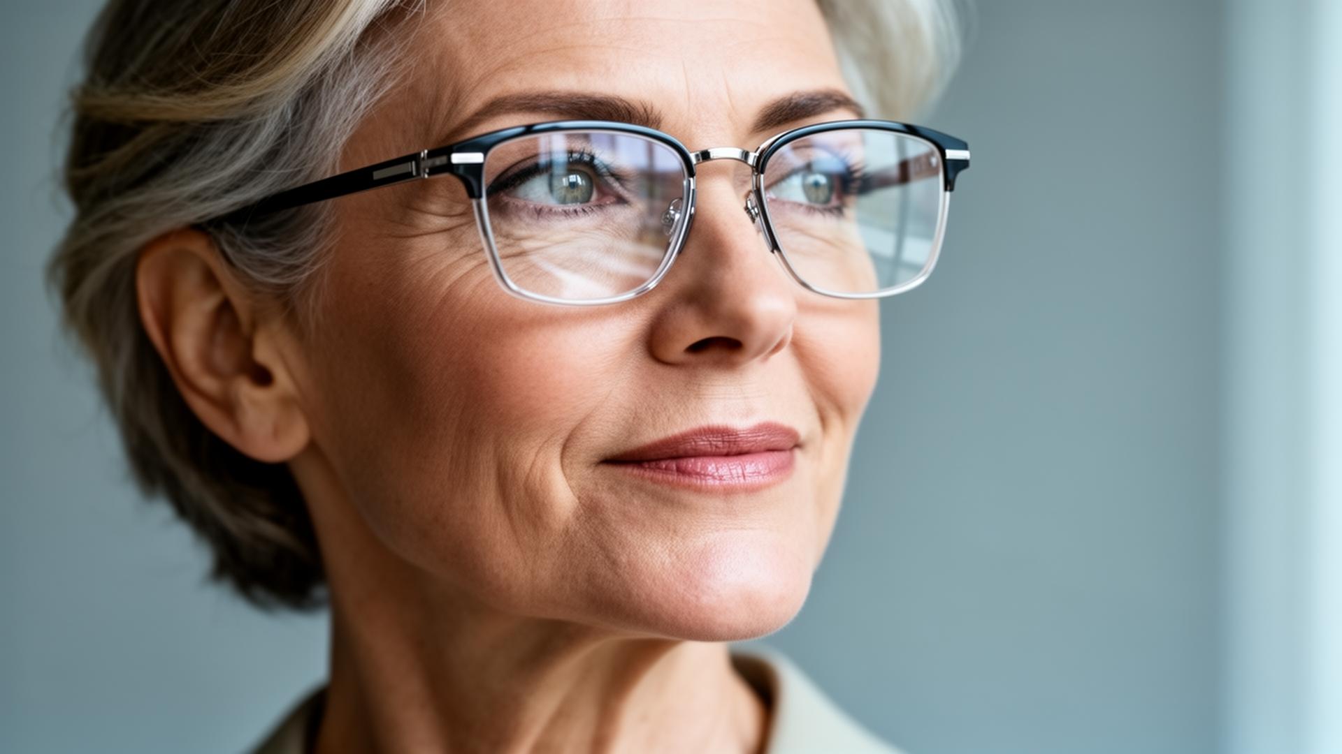 Adult confidently wearing their new varifocals
